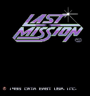 Last Mission (US revision 6) screen shot title